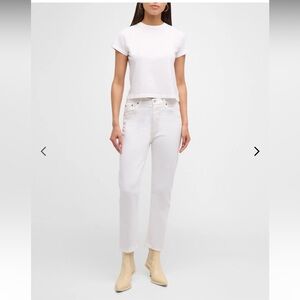 NWOT AGOLDE Riley High-Rise Straight Cropped Denim Jeans